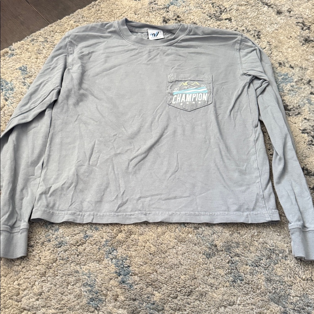Gray ACA National Championship cheer Champion 2020 Long Sleeve Shirt Youth M